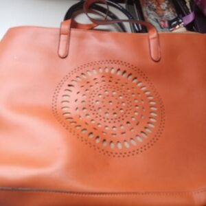 Elegant Neiman Marcus Shoulder Bag Orange